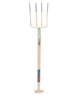 Mestvork - 4 tanden - Metaal - Essenhouten steel - 85 centimeter