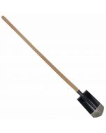 Pelle à câble - 16 cm - Blanc poli - Avec pose pied - Manche en bois de frêne - 130 cm