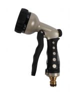 Arroseur pistolet a debit reglable avec tetine en laiton, 7 positions sous blister 
