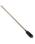 Pelle à câble - 11 cm - Blanc poli - Avec pose pied - Manche en bois de frêne - 130 cm