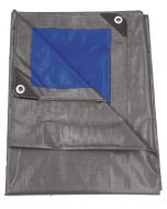 Bâche 210gr/m2 - 2 x 3 m, gris/bleu