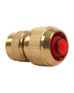 Raccord rapide avec aquastop et porte-tuyau ø 18-23mm (laiton) sous blister