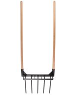 Woelvork - Compostvork - 5 tanden - Houten stelen - 120 cm