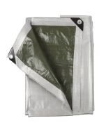 Dekzeil 140gr/m2 - 5 x 8 m, grijs/groen