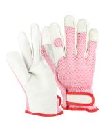 Werkhandschoenen - Geitenleer - Roze - Maat L - Elastisch