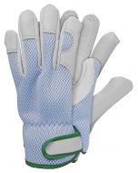 Gants de travail - Peau de chèvre - Bleu - Taille XL - Elastiques