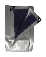 Dekzeil 210gr/m2 - 5 x 8 m, grijs/blauw