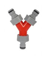 Derivation en y avec 3 tetines filetees (pvc) sous blister
