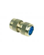 Groot debiet snelkoppeling met slanghouder dia 18-23 mm (messing)