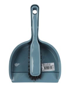 Stoffer en blik - Blauw - Compact - Kliksysteem
