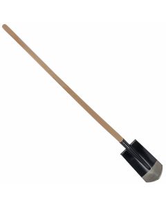 Kabelschop - 16 cm - Blank gepolijst - Met opstapje - Essenhouten steel - 130 cm