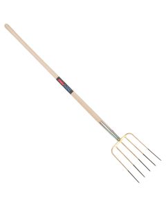 Mestvork - 5 tanden - Essenhouten steel - 130 centimeter