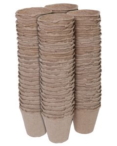 Turfpotjes - Zaaipotjes - Biologisch afbreekbaar - Rond - 96 stuks