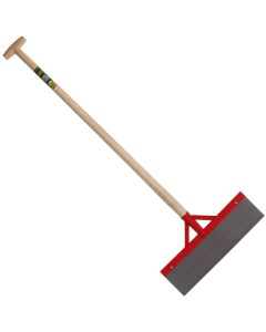 Beton- en mestschraper, 50 cm met rechte t steel in es 110 cm