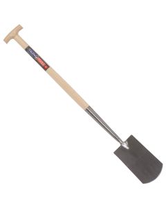 Spade - Met hals - Blank geslepen - Essenhouten steel - 100 cm