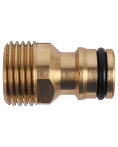 Kraannippel 1/2 inch met uitwendige draad (messing) op kaart