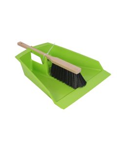 Bladerenblik - Met stoffer - Kunststof - Hout - Lime