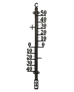 Buitenthermometer metaal zwart 38cm