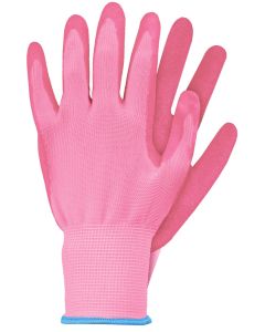 Werkhandschoenen maat s roze latex