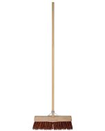 Gemeentebezem - Halfrond - Natuurvezel - 45 cm - Houten steel - 160 cm