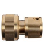 Snelkoppeling dia 18-23 mm met stop en slanghouder (messing) op kaart