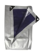 Dekzeil - 210 gr/m2 - Geweven - 2 x 3 meter - Blauw/Grijs