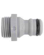 Kraannippel 1/2inch met uitwendige draad (pvc) op blister