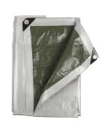 Dekzeil - 140 gr/m2 - Geweven - 2 x 4 meter - Groen/Grijs