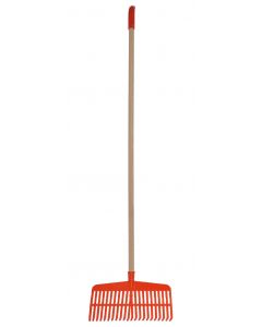Balai a feuilles avec bord droit en pvc avec manche 140cm