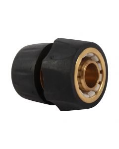 Raccord rapide avec porte-tuyau ø 18-23mm (laiton-caoutchouc) sous blister