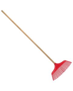 Balai a feuilles en pvc budget avec manche 140cm