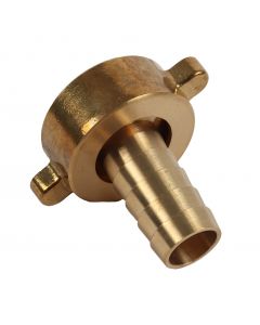 Tetine femelle 3/4 pouce avec porte-tuyau ø 12-18mm (laiton) - sous blister