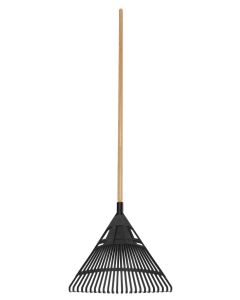 Râteau à gazon grand 30 dents plastique complet