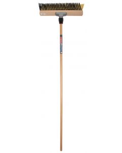 X-bezem - Binnenbezem - Kokos - Met dul - 40 cm - Houten steel - 160 cm