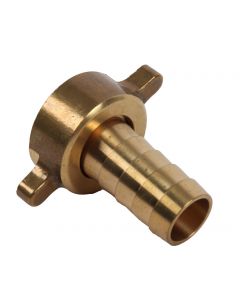 Tetine femelle 1/2 pouce avec porte-tuyau ø 12-18mm (laiton) - sous blister